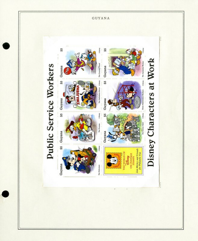 Guyana Mint Modern 1990s Stamp Collection