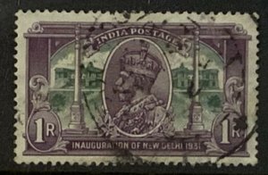 INDIA 1931 NEW DEHLI 1R  SG231w USED ....CAT £48