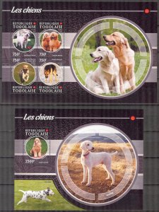 Togo 2015 Dogs Sheet + S/S MNH