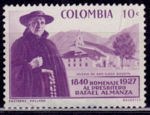 Colombia. 1958, Rafael Almanza and Church of San Diego, Bogota, sc#695, used