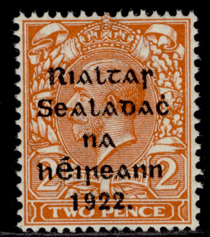 IRELAND GV SG12, 2d orange, NH MINT. DIE I