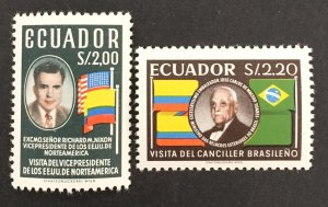 Ecuador 1958 #639,41, Nixon's Visit & Jose Carlos De Macedo, MNH.