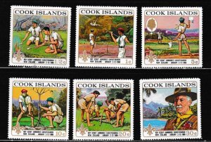 Cook Islands # 248-253 Scouting - 5th National Jamboree, Mint NH 1/2 Cat.