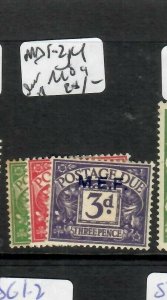 BRITISH MIDDLE EAST FORCES  (PP2105B) KGV  POSTAGE DUESG SG MD1-2, 4  MOG 