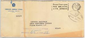 61452 -  ITALY - POSTAL HISTORY -  COVER withpostmark BLOOD DONOR 1958