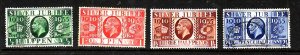 Great Britain-Sc#226-29-used set-Silver Wedding-KGV-1935-