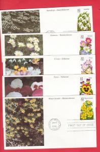 #3025-29 Garden Flowers Set of 5 - Mystic Cachet!