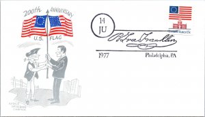 US EVENT COVER CACHETED 200th ANNIVERSARY OF THE AMERICAN FLAG GRAEBNER 1977