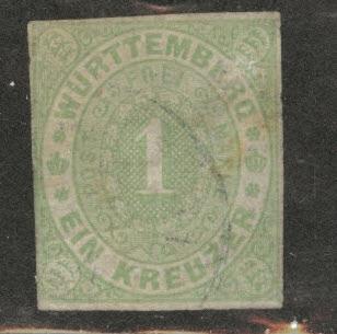 Germany State Wurttemberg Scott 47 Used 1869