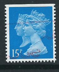 GB QE  II  SG 1467 Harrison 1 centre band FU Booklet  top imperf