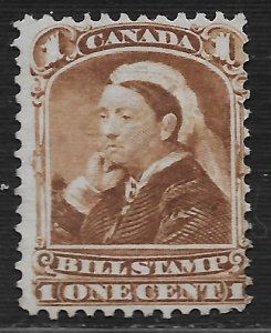 Canada #Bar CA B37 1c Bill Stamp