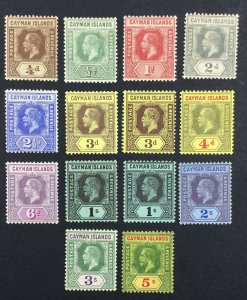 MOMEN: CAYMAN ISLANDS SG # 1912-20 MULT CROWN CA MINT OG H LOT #226428-5553