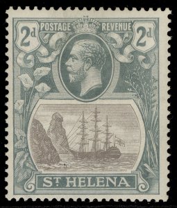 ST. HELENA GV SG100, 2d grey & slate, M MINT.