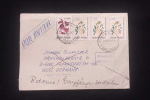 C) 1991. ARGENTINA. AIRMAIL ENVELOPE SENT TO GERMANY. MULTIPLE STAMPS