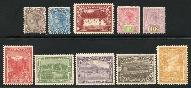 TASMANIA SCOTT#102/11  GIBBONS#249/58   MINT HINGED ORIGINAL GUM