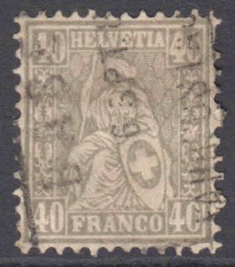 SWITZERLAND 58 BASEL TOWN CANCEL VF SOUND $160 SCV