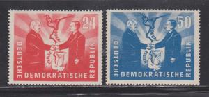 Germany D.D.R Scott # 80-81 Visit of Pre.Bolesslow MNH