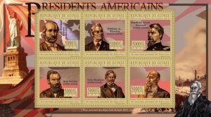 GUINEA - 2010 - Rutherford B. Hayes - Perf 6v Sheet - Mint Never Hinged