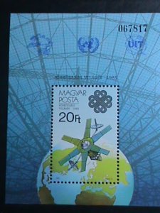 Hungary Stamp:1983,SC#2812-World Communication Year:- mnh S/S sheet-rare