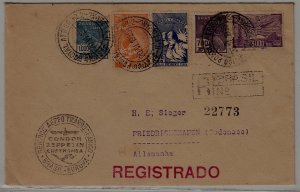 Brazil/Germany registered Zeppelin cover 20.6.35