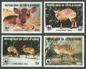 1985 Ivory Coast Cote d'Ivoire 881-884 WWF 55,00 €