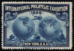 1926 US Poster Stamp International Philatelic Exhibition (Blue Version Only) MNH