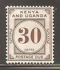 Kenya, Uganda,  SC  J4  Mint Lightly Hinged