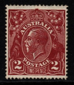 AUSTRALIA SG78 1924 2d RED-BROWN MTD MINT