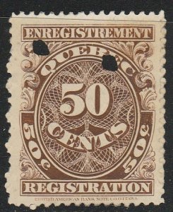 Canada / Québec / Enregistrement VanDam  QR21    1912   Le $0.50