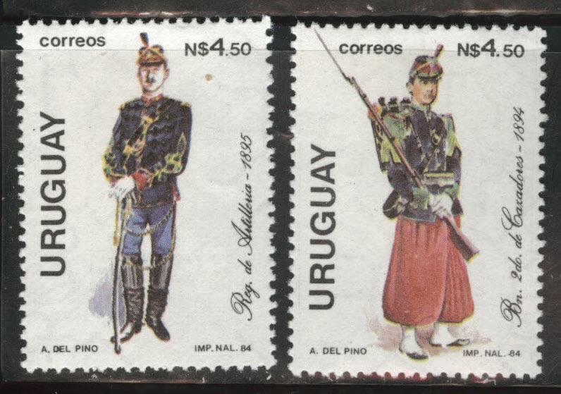 Uruguay Scott 1162-93 MH* 1984 Military Uniform set