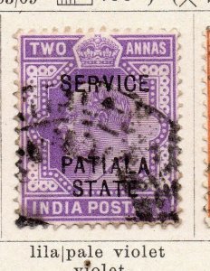 India Patiala 1903 Early EdVII Issue Used 2a.
