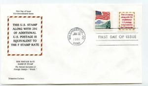 2521 (4c) Make-up Rate 1991, Aristocrat Cachets FDC