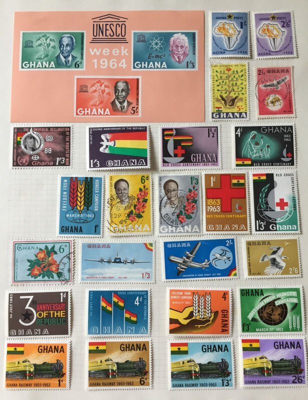 Ghana 1960s M&U Red X Trains Dues (Aprx 100+Items)(Apr549 