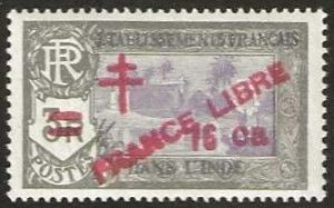 French India, Sc. 205,  mint, hinged. 1943. (F607a)