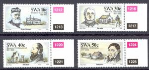 South West Africa Sc# 610-613 MNH 1989 Missionaries & Mission Stations