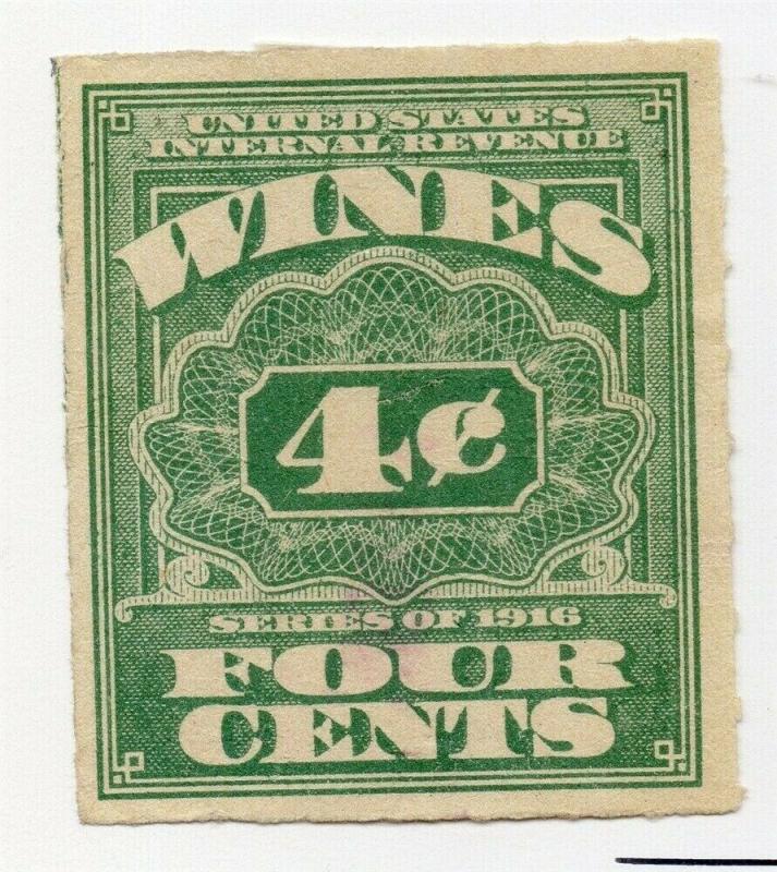 USA 1914-18 Wines Revenues Issue Fine Used 4c. 312989