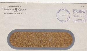 U.S. AMERICAN OPTICAL COMPANY, Southbridge Logo 1946 Meter Mail Cover Ref 47357