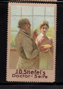 German Advertising Stamp - J.D. Stiefel's Household Soaps, Complete Set of 6