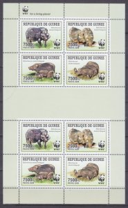 2009 Guinea 6714-6717KL WWF / Fauna 20,00 €