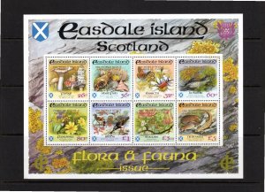Easdale (local) 1998 MNH Gold Overprint of Flora and Fauna