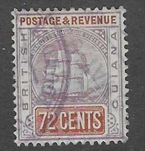 British Guiana #146  72 c   (U)  CV $55.00