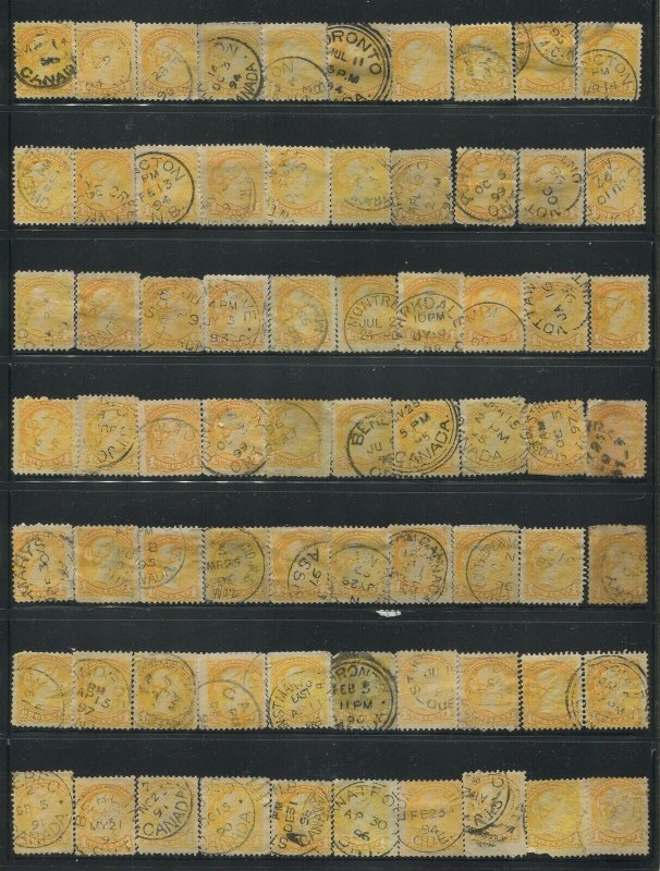 CANADA #35 USED SMALL QUEEN DATED WHOLESALE LOT