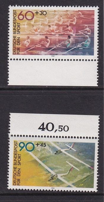 Germany  #B587-B588  MNH  1981  sports   gliding  rowing