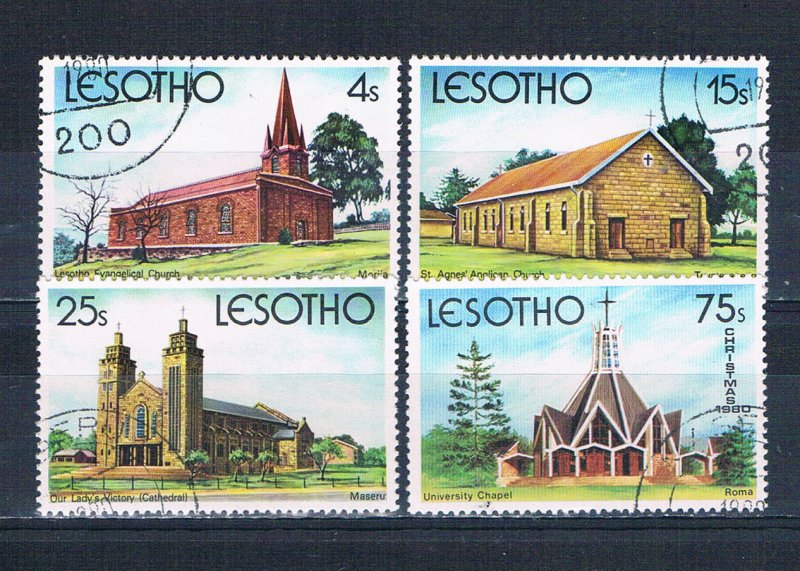 Lesotho 314-17 Used set Churches 1980 (MV0145)+