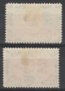 NYASALAND 1945 KGVI MAP AND ARMS 10/- & 20/- TOP 2 VALUES