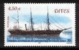 FRENCH ANTARCTIC 2004 Ship Dives; Scott 339, Yvert 388; MNH