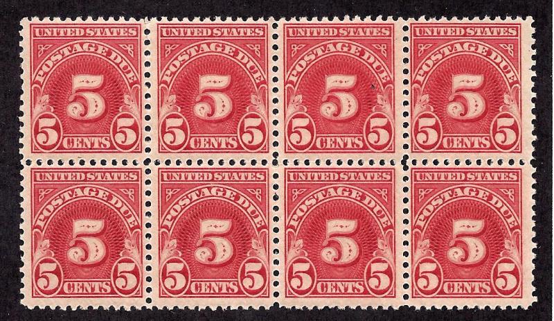 J73 Mint,OG,NH... Block of 8...  SCV $340.00