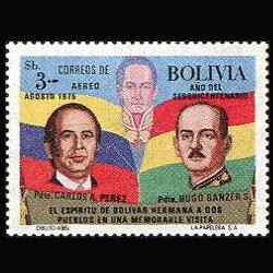 BOLIVIA 1975 - Scott# C345 Presidents Set of 1 LH