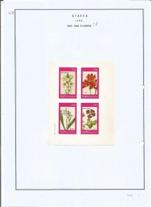 STAFFA - 1982 - Flowers - Sheets - Mint Light Hinged - Private Issue