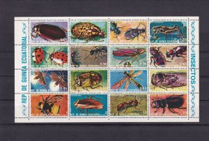 SA23d Equatorial Guinea 1974 Insects used sheet